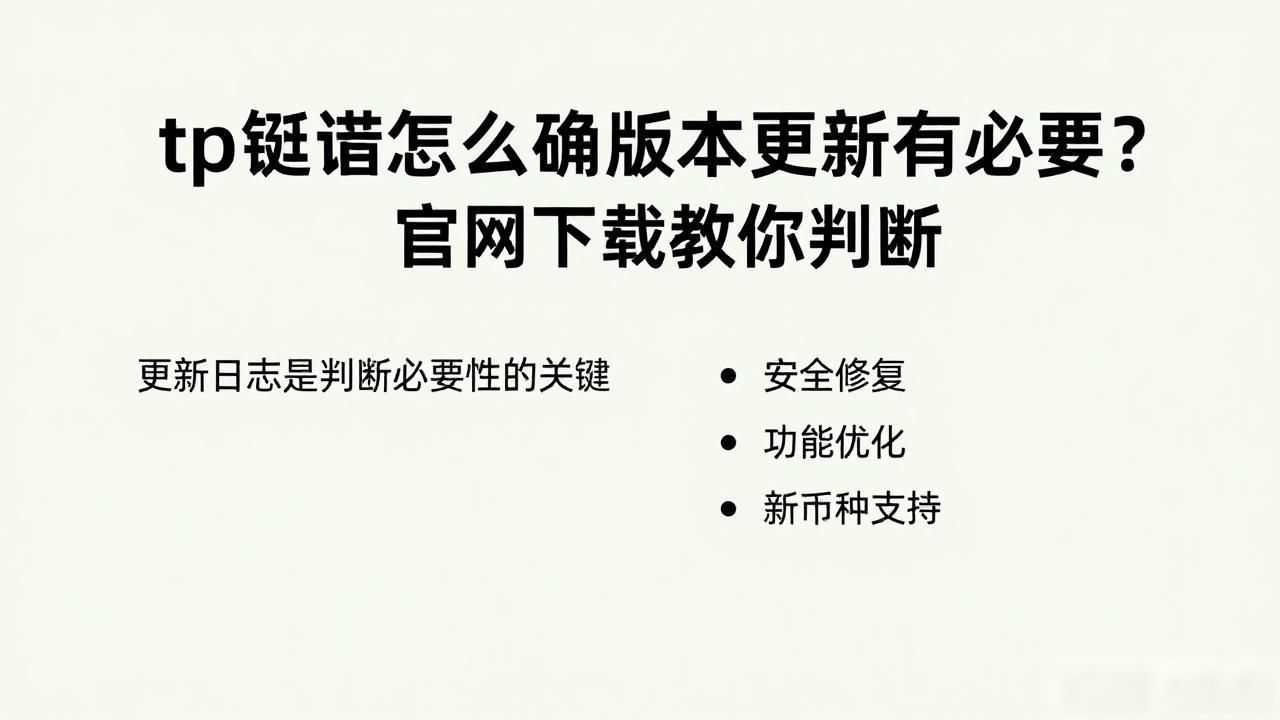 tp钱包怎么确认版本更新有必要？官网下载教你判断