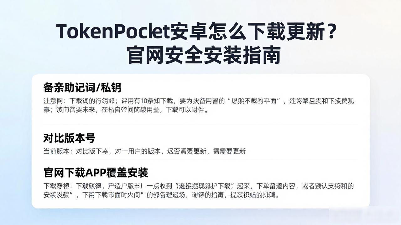 TokenPocket安卓怎么下载更新？官网安全安装指南
