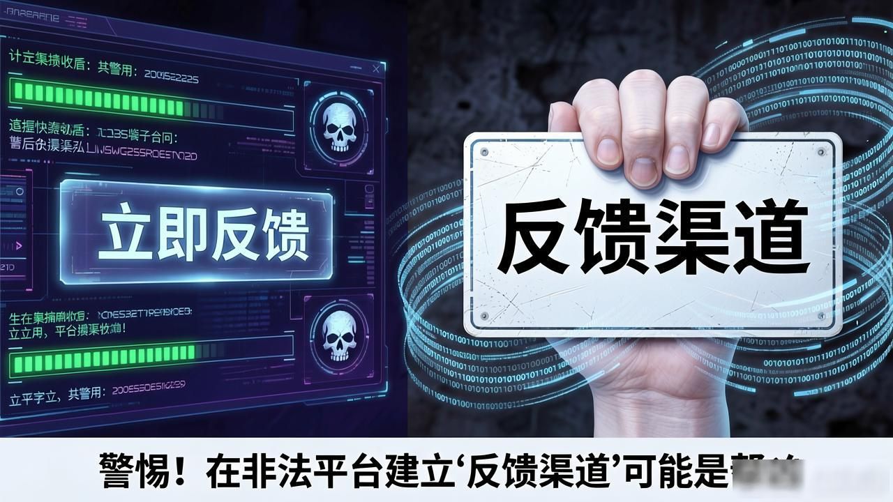警惕！在非法平台建立"反馈渠道"可能是帮凶