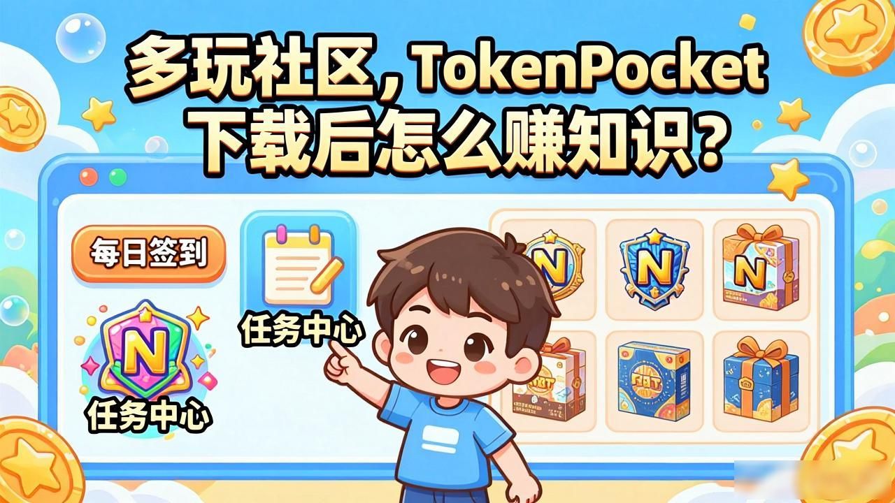 多玩社区，TokenPocket下载后怎么赚知识？