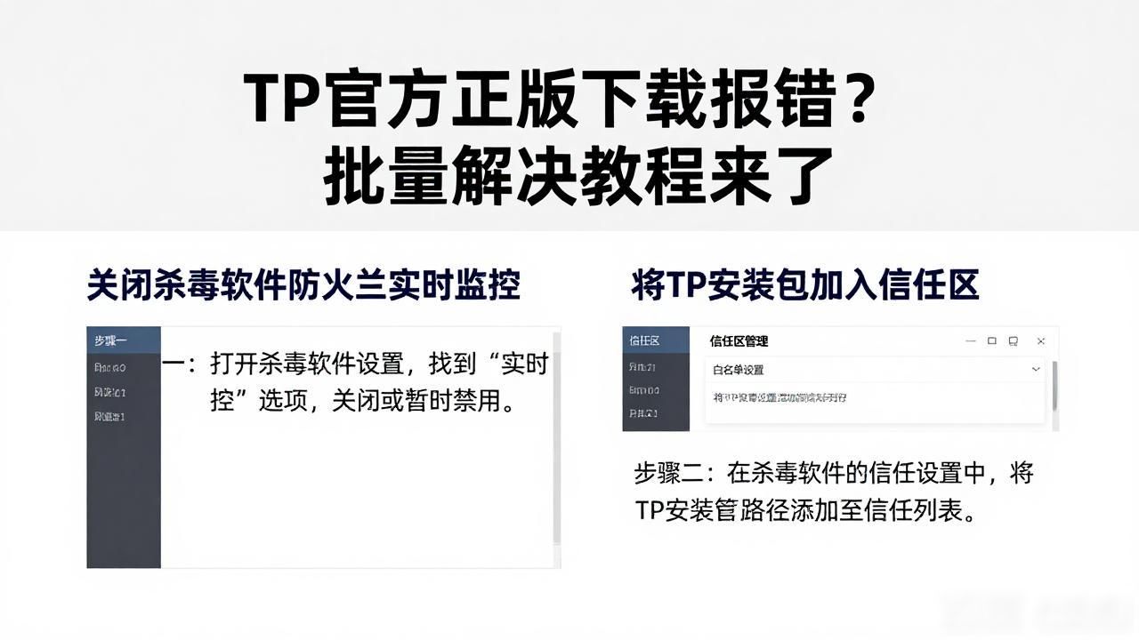 TP官方正版下载报错？批量解决教程来了